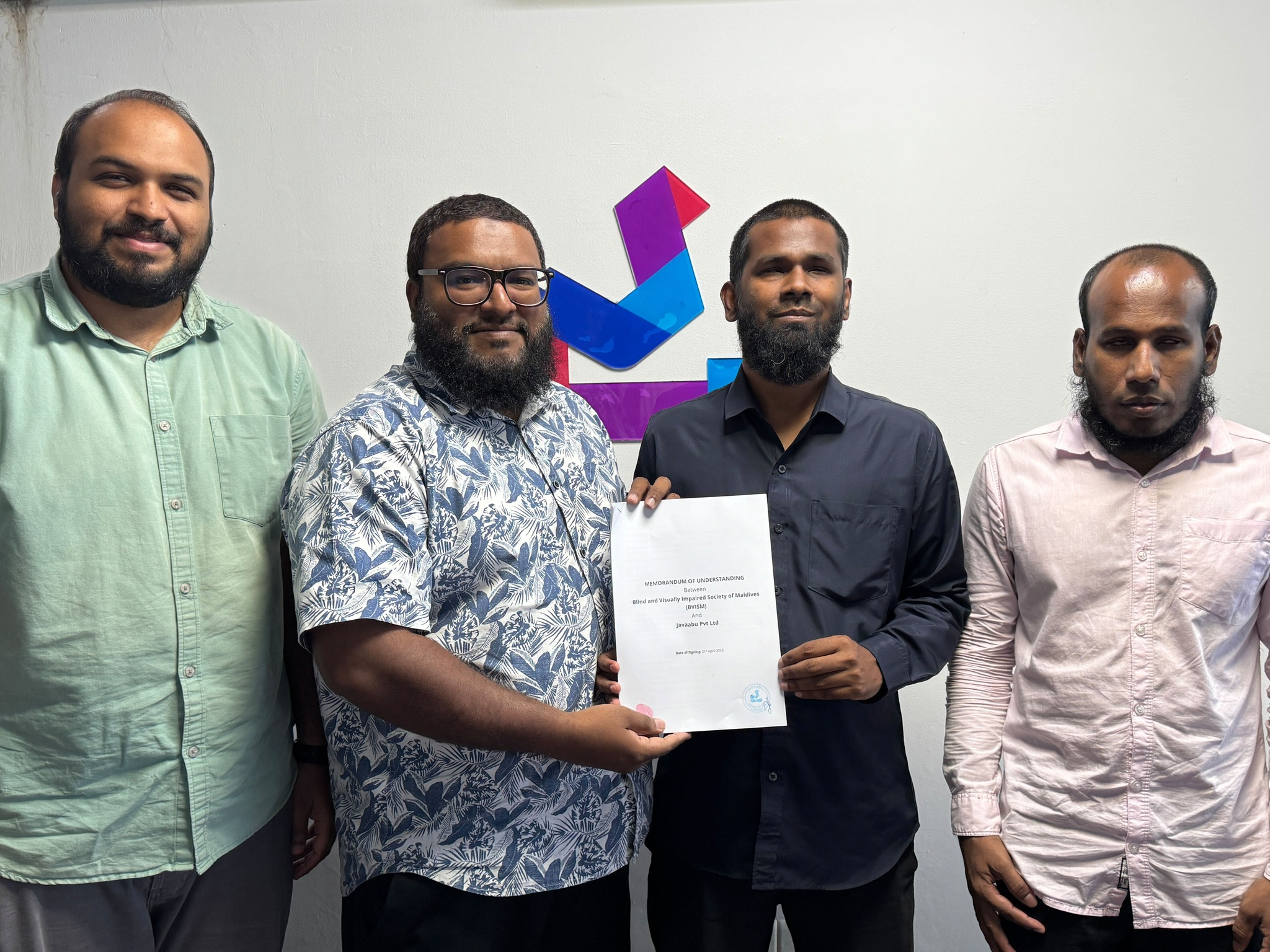 Javaabu Signs MoU with Blind and Visually Impaired Society of Maldives to Advance Accessible AI Solutions